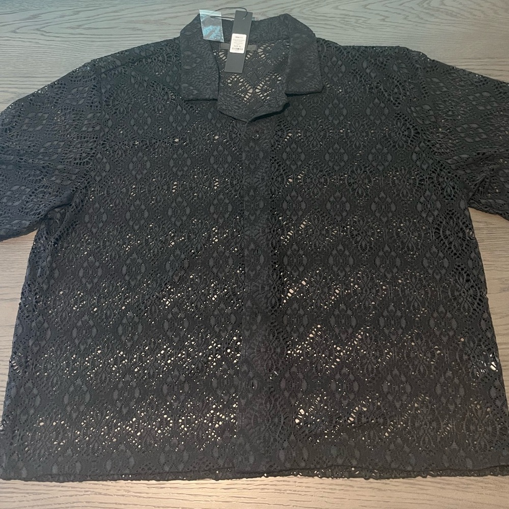 Men’s Fashion Nova XL textured button up